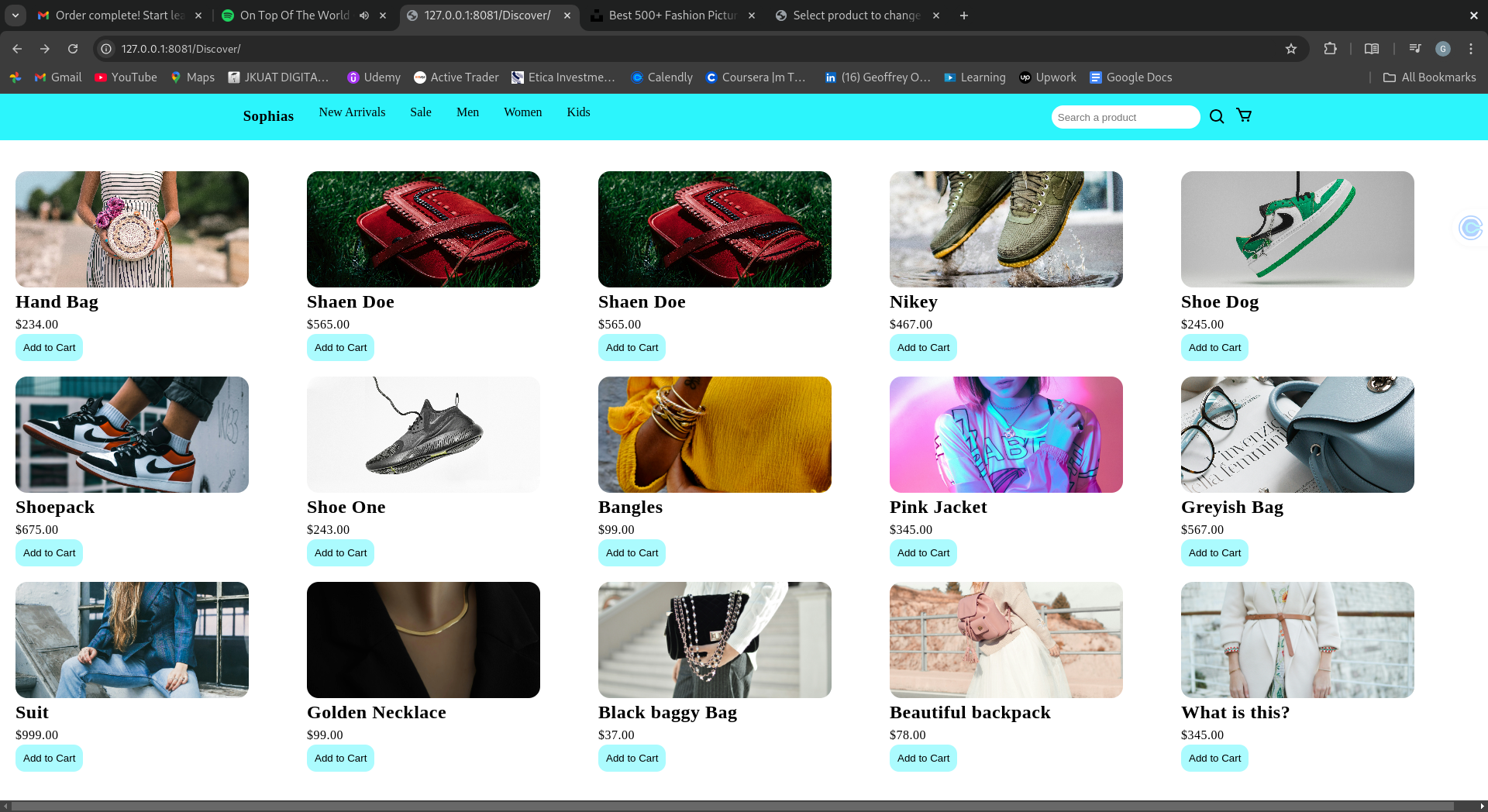 screen gra of an ecommerce site